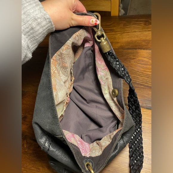 The Sak Black Textured Leather Shoulder Bag - Picture 9 of 12